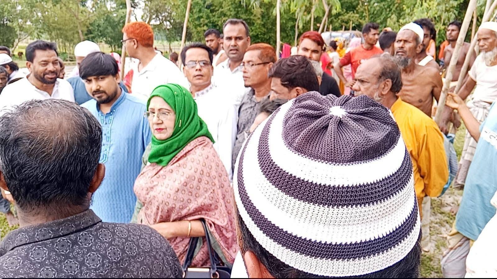 কিশোরগঞ্জে নদীভাঙন প্রতিরোধ প্রকল্পের কাজ পরিদর্শনে এমপি বিলকিস ইসলাম